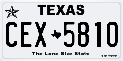 TX license plate CEX5810