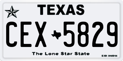 TX license plate CEX5829