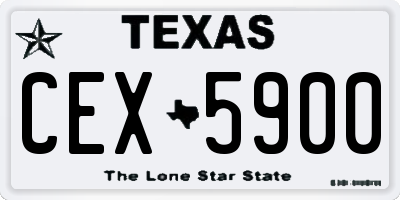TX license plate CEX5900