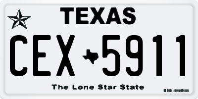 TX license plate CEX5911