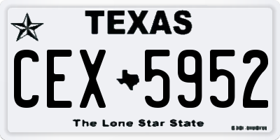 TX license plate CEX5952