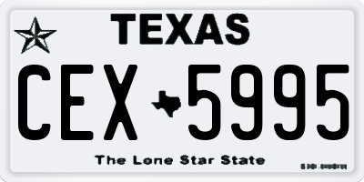 TX license plate CEX5995