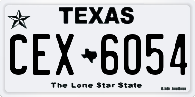 TX license plate CEX6054