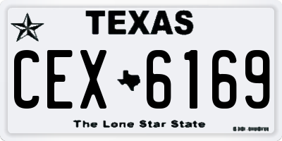 TX license plate CEX6169