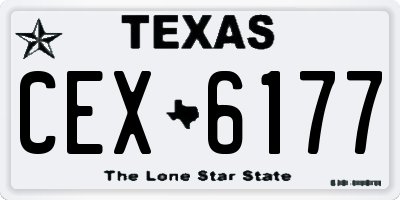 TX license plate CEX6177