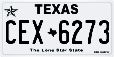 TX license plate CEX6273