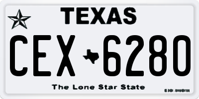 TX license plate CEX6280