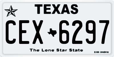 TX license plate CEX6297
