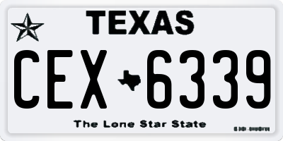TX license plate CEX6339