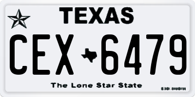TX license plate CEX6479