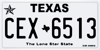 TX license plate CEX6513