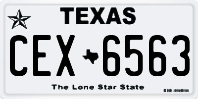 TX license plate CEX6563