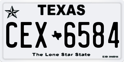 TX license plate CEX6584