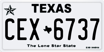 TX license plate CEX6737
