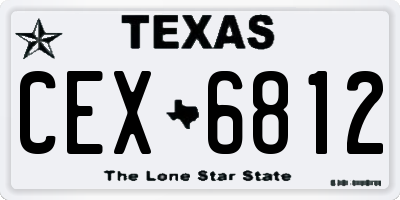 TX license plate CEX6812