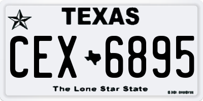 TX license plate CEX6895