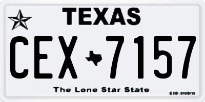 TX license plate CEX7157