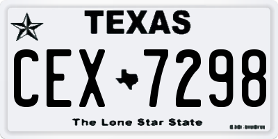 TX license plate CEX7298