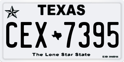 TX license plate CEX7395