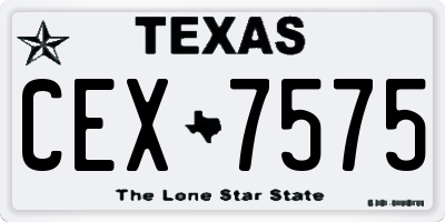 TX license plate CEX7575