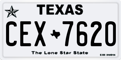 TX license plate CEX7620