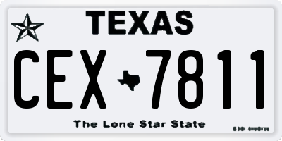 TX license plate CEX7811