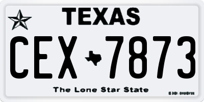 TX license plate CEX7873