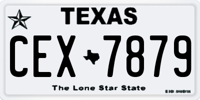 TX license plate CEX7879