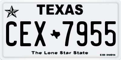 TX license plate CEX7955