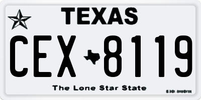 TX license plate CEX8119