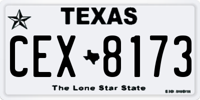 TX license plate CEX8173