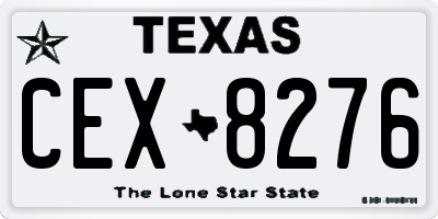 TX license plate CEX8276