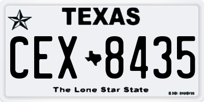 TX license plate CEX8435