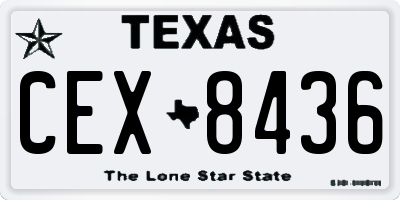 TX license plate CEX8436
