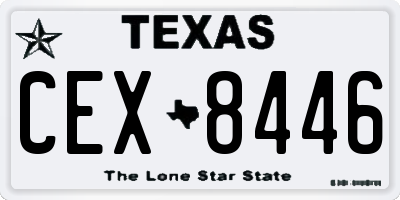 TX license plate CEX8446