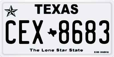 TX license plate CEX8683