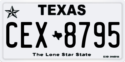 TX license plate CEX8795