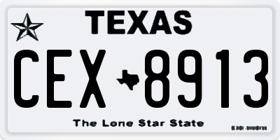 TX license plate CEX8913