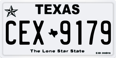 TX license plate CEX9179