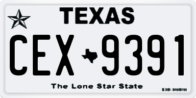 TX license plate CEX9391