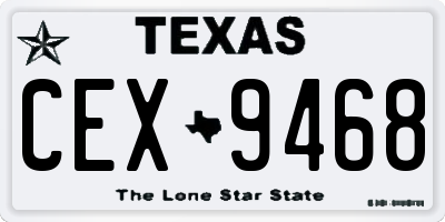 TX license plate CEX9468