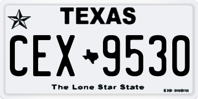 TX license plate CEX9530