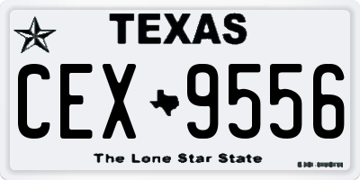 TX license plate CEX9556