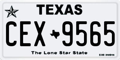 TX license plate CEX9565