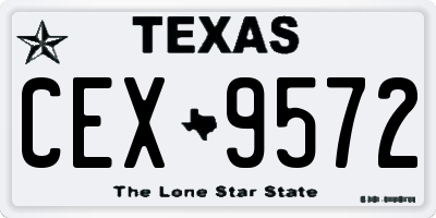 TX license plate CEX9572