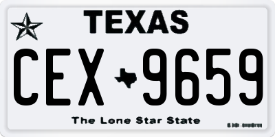 TX license plate CEX9659