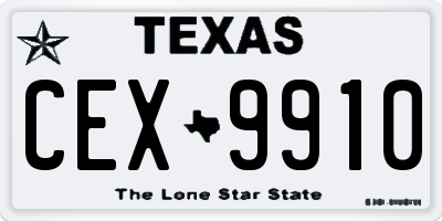 TX license plate CEX9910