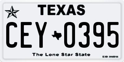 TX license plate CEY0395