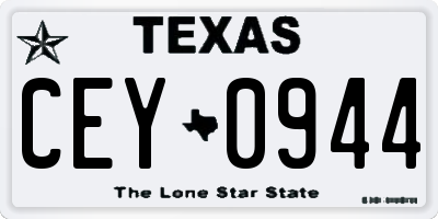 TX license plate CEY0944