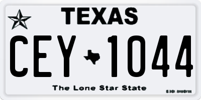 TX license plate CEY1044
